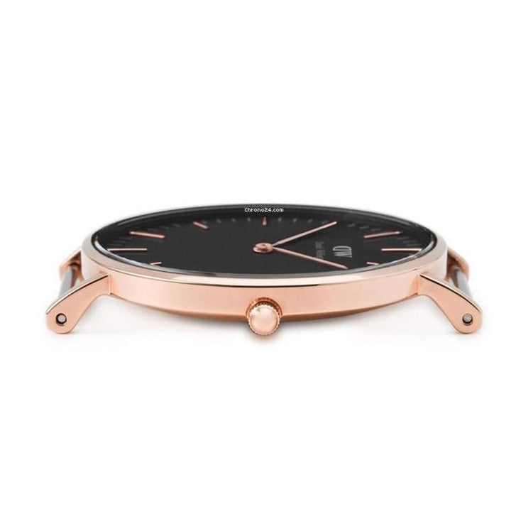  Shop Authentic Daniel Wellington Classic Cornwall Black Dial Black NATO Strap Watch For Women - DW00100150 - Luxxuri