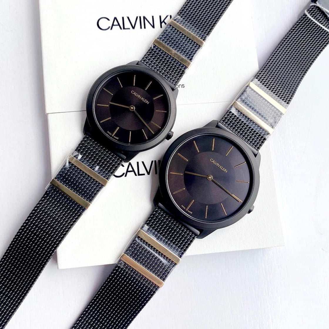  Shop Authentic Calvin Klein Minimal Black Dial Black Steel Strap Watch For Men - K3M524Z1 - Luxxuri