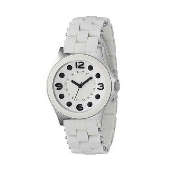  Shop Authentic Marc Jacobs Perry White Dial White Silicone Strap Watch for Women - MBM2533 - Luxxuri