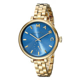  Shop Authentic Marc Jacobs Sally Blue Dial Gold Steel Strap Watch for Women - MBM3366 - Luxxuri