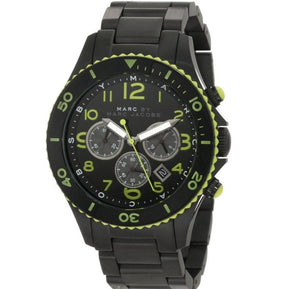  Shop Authentic Marc Jacobs Rock Chronograph Black Dial Black Steel Strap Watch for Men - MBM5026 - Luxxuri