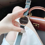  Shop Authentic Calvin Klein Even White Dial Black Leather Strap Watch for Women - K7B236C6 - Luxxuri