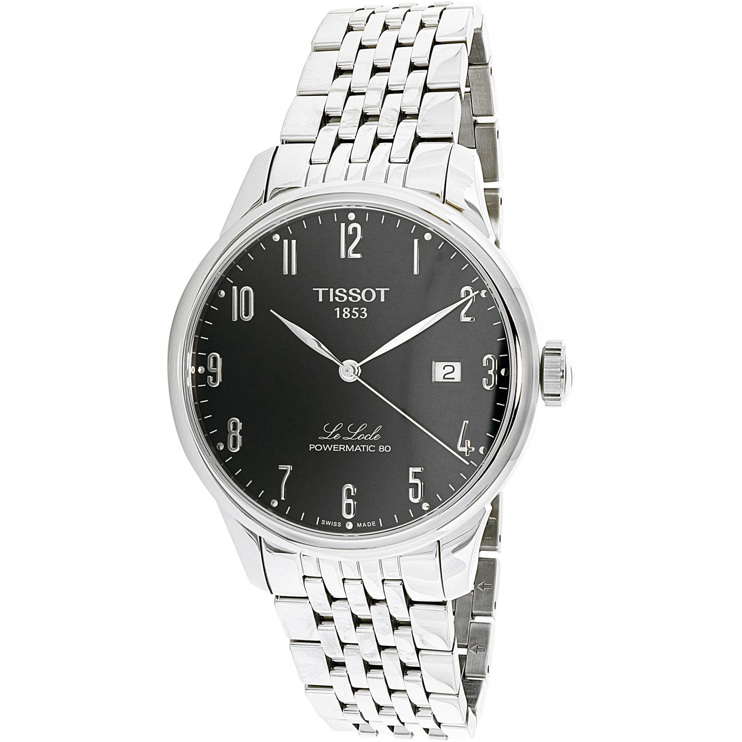  Shop Authentic Tissot Le Locle Powermatic 80 Black Dial Silver Steel Strap Watch For Men - T006.407.11.052.00 - Luxxuri