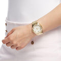  Shop Authentic Guess Luna Diamonds White Dial Gold Steel Strap Watch for Women - W0729L2 - Luxxuri