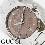  Shop Authentic Gucci G Timeless Brown Dial Silver Steel Strap Watch For Women - YA126526 - Luxxuri