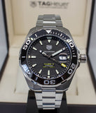  Shop Authentic Tag Heuer Aquaracer Black Dial Silver Steel Strap Strap Watch for Men - WAY201A.BA0927 - Luxxuri
