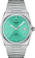 Tissot PRX Powermatic 80 Automatic Mint Green Dial Silver Steel Strap Watch for Men - T137.407.11.091.01