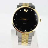  Shop Authentic Movado Museum Classic Diamonds Black Dial Two Tone Steel Strap Watch for Men - 0607202 - Luxxuri
