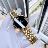  Shop Authentic Movado Museum Classic Quartz Black Dial Gold Steel Strap Watch for Men - 0607203 - Luxxuri