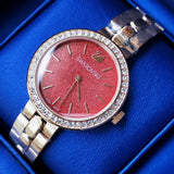  Shop Authentic Swarovski Daytime Quartz Coral Dial Rose Gold Steel Strap Watch for Women - 5182250 - Luxxuri