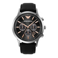  Shop Authentic Emporio Armani Giovanni Analog Black Dial Black Leather Strap Watch For Men - AR11431 - Luxxuri