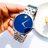  Shop Authentic Movado Museum Classic Blue Dial Silver Steel Strap Watch for Men - 0607212 - Luxxuri