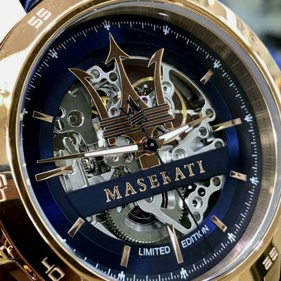  Shop Authentic Maserati Automatic Blue Dial Blue Leather Strap Watch For Men - R8821119005 - Luxxuri