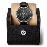  Shop Authentic IWC Portofino Chronograph Black Dial Black Leather Strap Watch for Men - IW391029 - Luxxuri