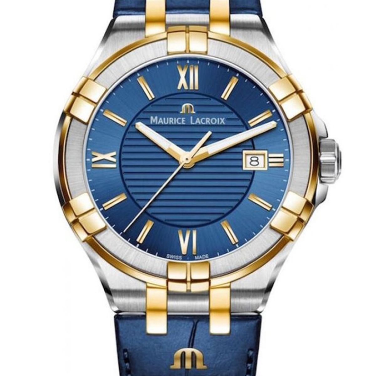  Shop Authentic Maurice Lacroix Aikon Blue Dial Blue Leather Strap Watch for Men - AI1008-PVY11-432-1 - Luxxuri