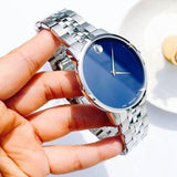 Shop Authentic Movado Museum Classic Blue Dial Silver Steel Strap Watch for Men - 0607212 - Luxxuri