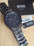  Shop Authentic Hugo Boss Trophy Black Dial Black Steel Strap Watch for Men - 1513675 - Luxxuri