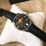 Shop Authentic Gucci G-Timeless Moonphase Black Dial Black Leather Strap Watch For Men - YA1264045 - Luxxuri