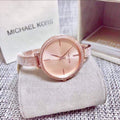  Shop Authentic Michael Kors Jaryn Quartz Rose Gold Dial Rose Gold Steel Strap Watch For Women - MK3785 - Luxxuri
