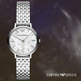  Shop Authentic Emporio Armani Mother of Pearl Dial Silver Steel Strap Watch For Women - AR11112 - Luxxuri