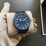  Shop Authentic IWC Pilot’s Watch Automatic "Laureus Sport for Good" Edition Blue Dial Blue Nylon Strap Watch for Men - IW328101 - Luxxuri