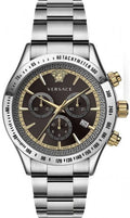  Shop Authentic Versace Classic Chronograph Quartz Black Dial Silver Steel Strap Watch For Men - VEV700419 - Luxxuri