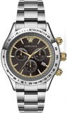  Shop Authentic Versace Classic Chronograph Quartz Black Dial Silver Steel Strap Watch For Men - VEV700419 - Luxxuri