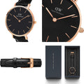  Shop Authentic Daniel Wellington Classic Petite Sheffield Black Dial Black Leather Strap Watch For Women - DW00100224 - Luxxuri