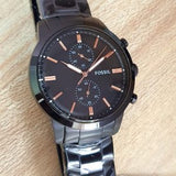  Shop Authentic Fossil Townsman Chronograph Black Dial Black Steel Strap Watch for Men - FS5379 - Luxxuri