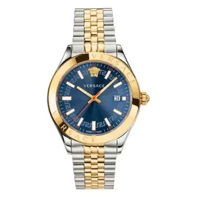  Shop Authentic Versace Hellenyium Quartz Blue Dial Two Tone Steel Strap Watch for Men - VEVK00520 - Luxxuri