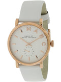  Shop Authentic Marc Jacobs Baker White Dial White Leather Strap Watch for Women - MBM1283 - Luxxuri
