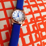  Shop Authentic Marc Jacobs Henry White Dial Blue Leather Strap Watch for Women - MBM1238 - Luxxuri