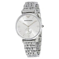  Shop Authentic Emporio Armani Classic Silver Dial Silver Steel Strap Watch For Men - AR1819 - Luxxuri