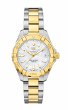  Shop Authentic Tag Heuer Aquaracer Quartz Diamonds Mother of Pearl Dial Two Tone Steel Strap Watch for Women - WBD1423.BB0321 - Luxxuri