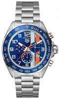  Shop Authentic Tag Heuer Formula 1 Gulf Edition Chronograph Blue Dial Silver Steel Strap Watch for Men - CAZ101AT.BA0842 - Luxxuri