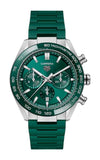  Shop Authentic Tag Heuer Carrera Chronograph 44mm Green Dial Green Steel Strap Watch for Men - CBN2A1N.FT6238 - Luxxuri