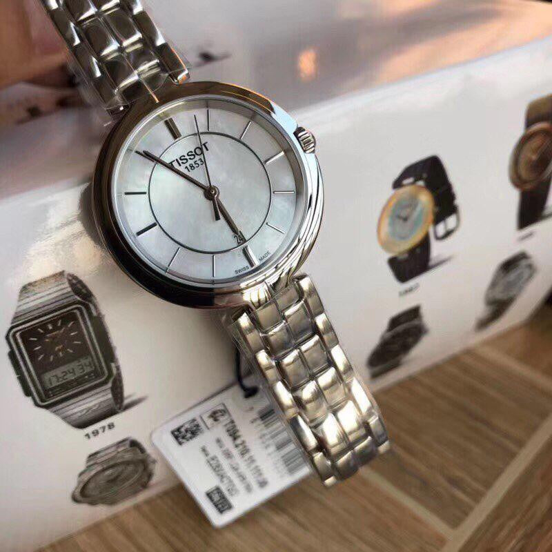  Shop Authentic Tissot T Lady Flamingo Mother of Pearl White Dial Silver Steel Strap Watch For Women - T094.210.11.111.00 - Luxxuri