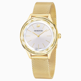  Shop Authentic Swarovski Octea Nova Silver Dial Gold Mesh Bracelet Watch for Women - 5430417 - Luxxuri