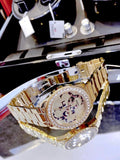  Shop Authentic Guess G Twist Diamonds Gold Dial Gold Steel Strap Watch For Women - W1201L2 - Luxxuri