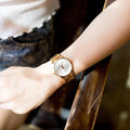  Shop Authentic Calvin Klein Stately White Dial Gold Steel Strap Watch for Women - K3G2352W - Luxxuri
