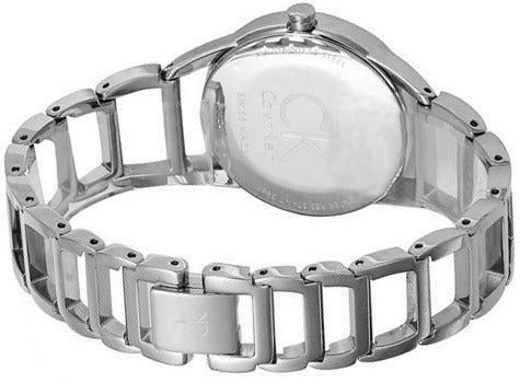  Shop Authentic Calvin Klein Stately Silver Dial Silver Steel Strap Watch for Women - K3G2312W - Luxxuri