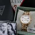  Shop Authentic Guess Mini Surprise Analog Silver Dial Rose Gold Steel Strap Watch For Women - W0623L2 - Luxxuri