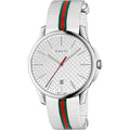  Shop Authentic Gucci G Timeless Quartz White DIal White NATO Strap Watch For Men - YA126322 - Luxxuri