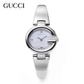  Shop Authentic Gucci Guccissima Diamonds Mother of Pearl Dial Silver Steel Strap Watch For Women - YA134504 - Luxxuri