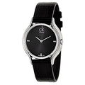  Shop Authentic Calvin Klein Skirt Black Dial Black Leather Strap Watch for Women - K2U231CS - Luxxuri