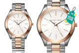  Shop Authentic Michael Kors Slim Runway White Dial Two Tone Steel Strap Watch for Women - MK3204 - Luxxuri