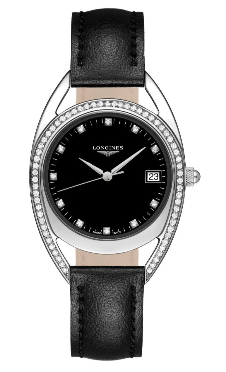  Shop Authentic Longines Equestrian Arche Quartz Diamond Black Dial Watch for Women - L6.136.0.57.0 - Luxxuri