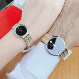  Shop Authentic Movado Veturi Quartz Black Dial Two Tone Steel Strap Watch for Women - 0606933 - Luxxuri