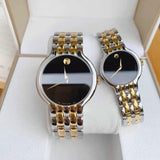  Shop Authentic Movado Veturi Quartz Black Dial Two Tone Steel Strap Watch for Women - 0606933 - Luxxuri