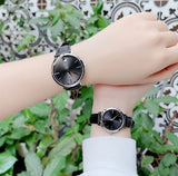  Shop Authentic Movado Ultra Slim Black Dial Black Leather Strap Watch For Women - 0607090 - Luxxuri